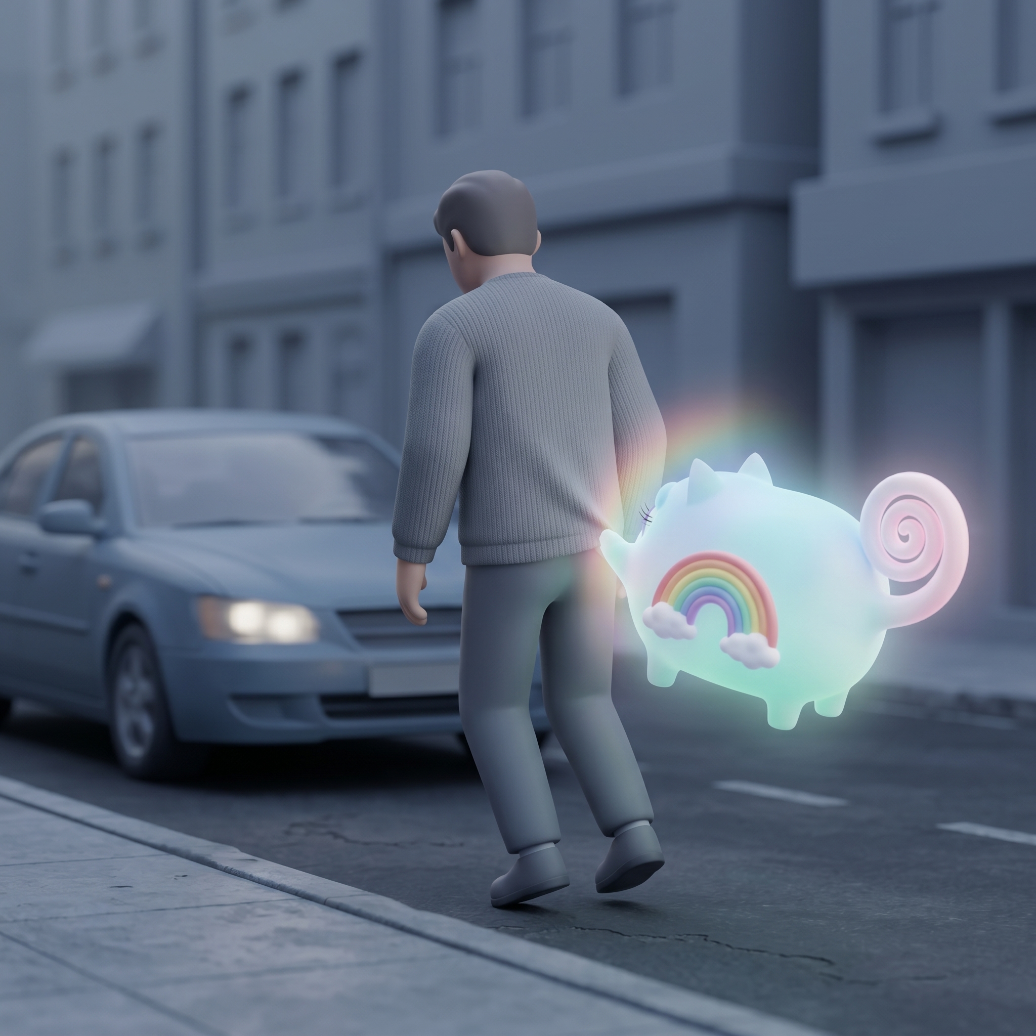 The man pulled back from an oncoming car by an invisible force — Rainey's magic
